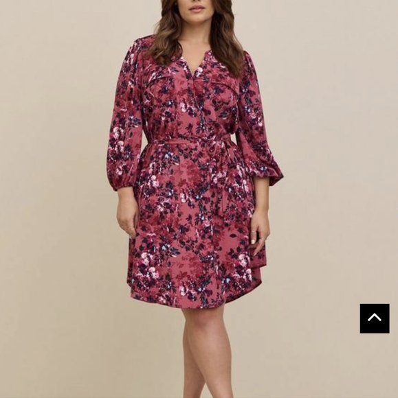 Torrid Mini Studio Crepe de Chine Shirt Dress Size 5 - Picture 10 of 10